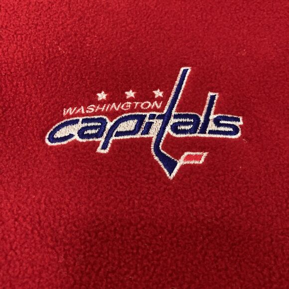 Antigua NHL Washington Capitals Quarter Zip Red Long Sleeve Pullover XL - Picture 2 of 6